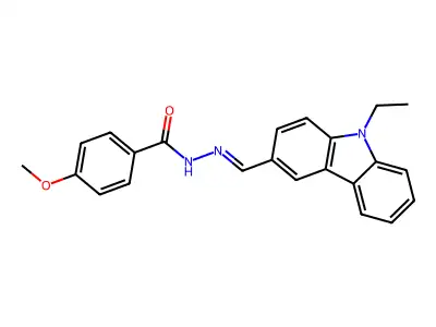 N'-[(9-ethyl-9H-carbazol-3-yl)methylene]-4-methoxybenzohydrazide structure