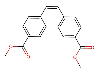 4,4'-Bis(carbomethoxy)stilbene structure