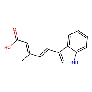 5-(1H-吲哚-3-基)-3-甲基戊-2,4-二烯酸 structure