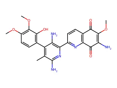 2'-Decarboxy-2'-aminostreptonigrin structure