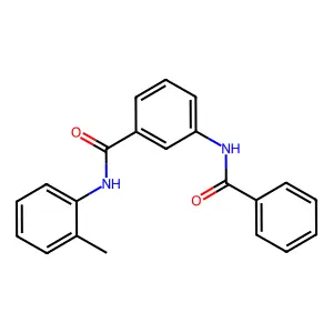 3-benzamido-N-(2-methylphenyl)benzamide structure