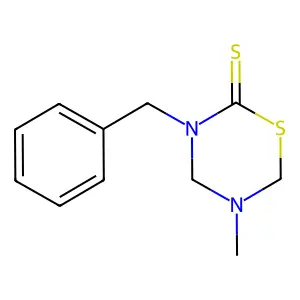 3-Benzyl-5-methyltetrahydro-1,3,5-thiadiazine-2-thione structure