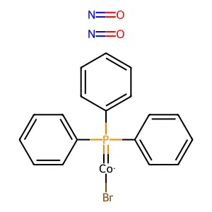 三苯基膦钴二亚硝酰溴化物 structure