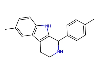 6-methyl-1-(4-methylphenyl)-2,3,4,9-tetrahydro-1H-beta-carboline structure