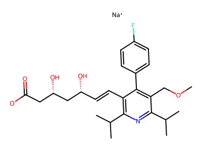 Cerivastatin, sodium salt structure