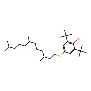 2,6-Bis(1,1-dimethylethyl)-4-((3,7,11-trimethyldodecyl)thio)phenol structure