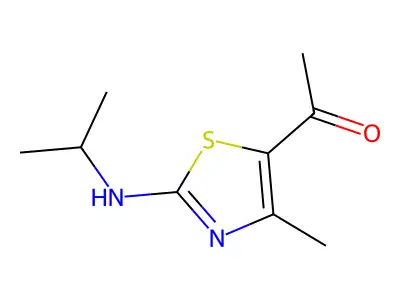 1-[4-Methyl-2-(propan-2-ylamino)-1,3-thiazol-5-yl]ethanone structure