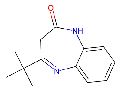 2H-1,5-Benzodiazepin-2-one, 4-(1,1-dimethylethyl)-1,3-dihydro- structure