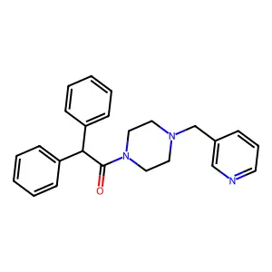 2,2-Diphenyl-1-{4-[(pyridin-3-yl)methyl]piperazin-1-yl}ethan-1-one structure