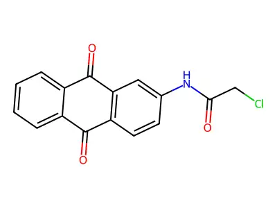 2-chloro-N-(9,10-dioxo-9,10-dihydroanthracen-2-yl)acetamide structure