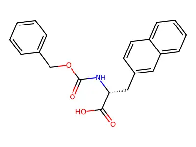 3-Naphthalen-2-yl-2-(phenylmethoxycarbonylamino)propanoic acid structure
