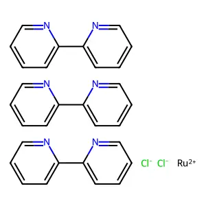 氯化三(双吡啶)合钌(II) structure