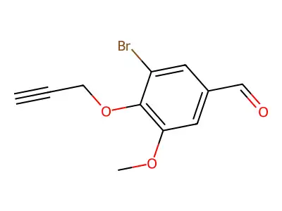 3-Bromo-5-methoxy-4-(prop-2-yn-1-yloxy)benzaldehyde structure