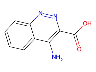 3-Cinnolinecarboxylic acid, 4-amino-, hydrate structure