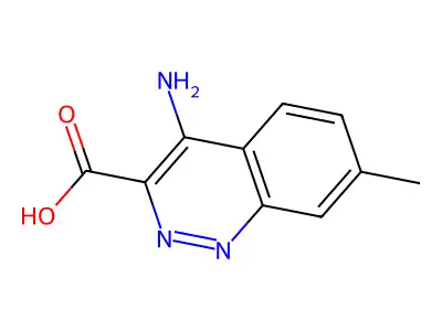 3-Cinnolinecarboxylic acid, 4-amino-7-methyl-, hydrate structure