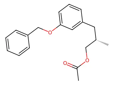Benzenepropanol, beta-methyl-3-(phenylmethoxy)-, acetate, (S)- structure