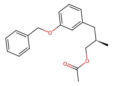 Benzenepropanol, beta-methyl-3-(phenylmethoxy)-, acetate, (R)- structure