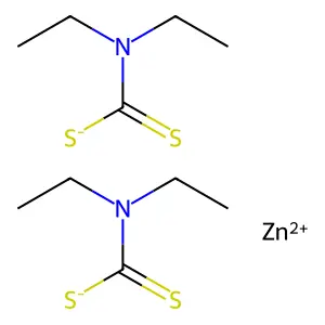 二乙基二硫代氨基甲酸锌 structure