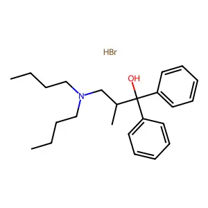3-(Dibutylamino)-2-methyl-1,1-diphenylpropan-1-ol--hydrogen bromide (1/1) structure
