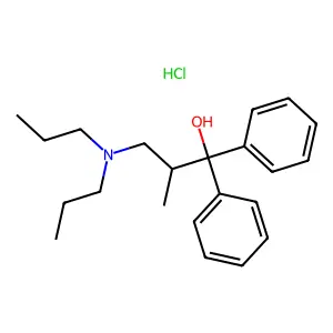 Benzhydrol, alpha-(2-(dipropylamino)-1-methylethyl)-, hydrochloride structure