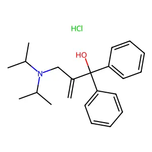 Benzhydrol, alpha-(1-(diisopropylamino)-2-propen-2-yl)-, hydrochloride structure