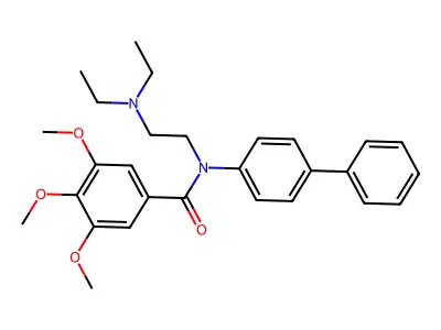 Benzamide, N-(1,1'-biphenyl)-4-yl-N-(2-(diethylamino)ethyl)-3,4,5-trimethoxy- structure