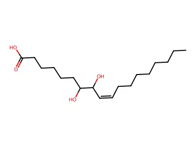 7,8-Dihydroxyoctadeca-9,12-dienoic acid structure
