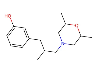 3-(3-(2,6-Dimethylmorpholin-4-yl)-2-methylpropyl)phenol structure