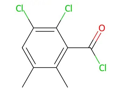 Benzoyl chloride, 2,3-dichloro-5,6-dimethyl- structure
