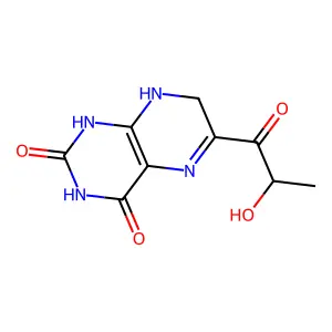 7,8-Dihydro-6-(2-hydroxy-1-oxopropyl)-2,4(1H,3H)-pteridinedione structure