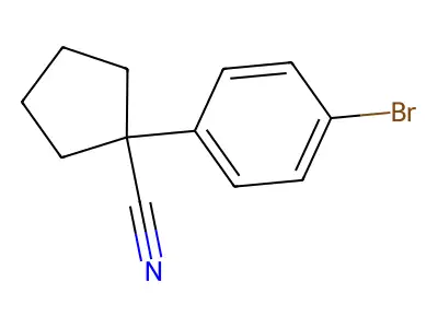 1-(4-Bromophenyl)cyclopentanecarbonitrile structure