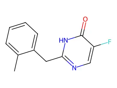 4(1H)-Pyrimidinone, 5-fluoro-2-((2-methylphenyl)methyl)- structure