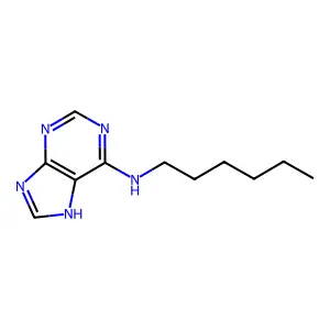 N-己基-9H-嘌呤-6-胺 structure