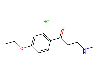 1-Propanone, 1-(4-ethoxyphenyl)-3-(methylamino)-, hydrochloride structure