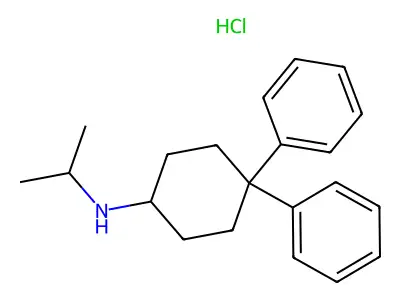 Cyclohexanamine, N-(1-methylethyl)-4,4-diphenyl-, hydrochloride (1:1) structure