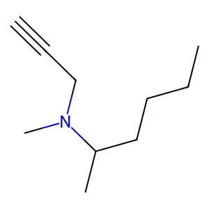 N-2-己基-N-甲基丙炔胺 structure