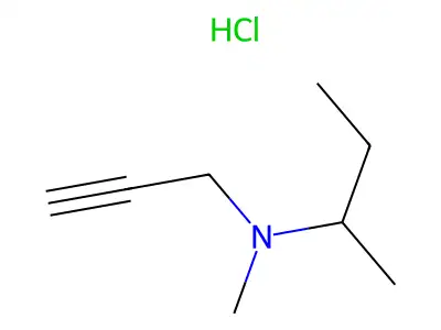 2-Butanamine, N-methyl-N-2-propynyl-, hydrochloride structure