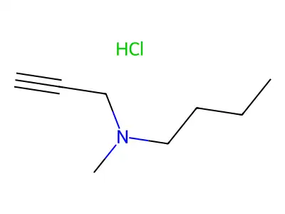 1-Butanamine, N-methyl-N-2-propynyl-, hydrochloride structure