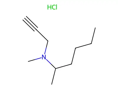 2-Hexanamine, N-methyl-N-2-propynyl-, hydrochloride structure