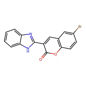 3-(1H-benzimidazol-2-yl)-6-bromo-2H-chromen-2-one structure