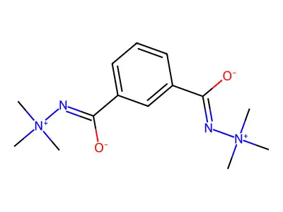 Trimethyl-[[3-[(trimethylazaniumyl)carbamoyl]benzoyl]amino]azanium structure