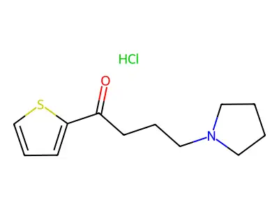 1-Butanone, 4-(1-pyrrolidinyl)-1-(2-thienyl)-, hydrochloride structure