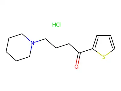 1-Butanone, 4-(1-piperidinyl)-1-(2-thienyl)-, hydrochloride structure