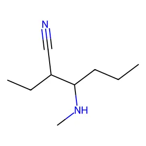 2-乙基-3-(甲氨基)己腈 structure