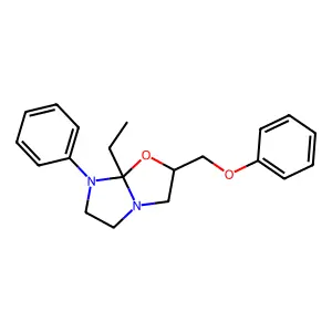 7a-Ethyl-2-(phenoxymethyl)-7-phenylhexahydroimidazo(2,1-b)(1,3)oxazole structure