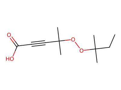 2-Pentynoic acid, 4-[(1,1-dimethylpropyl)dioxy]-4-methyl- structure