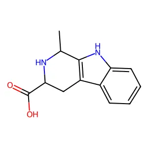 1H-Pyrido(3,4-b)indole-3-carboxylic acid, 2,3,4,9-tetrahydro-1-methyl-, cis- structure