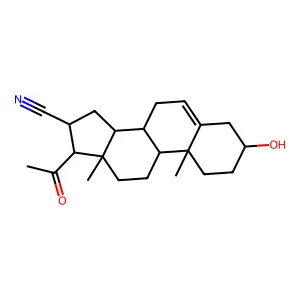 16α-氰基孕酮 structure