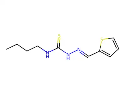 Hydrazinecarbothioamide, N-butyl-2-(2-thienylmethylene)- structure