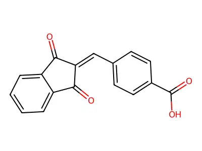 4-((1,3-Dioxoindan-2-ylidene)methyl)benzoic acid structure